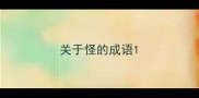 关于怪的成语
