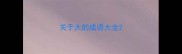 关于大的成语大全