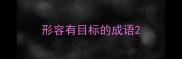 形容有目标的成语