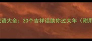 春节必备成语大全30个吉祥话助你过大年附用法示例