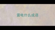 雷电什么成语