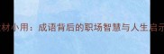 大材小用成语背后的职场智慧与人生启示