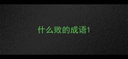 什么败的成语