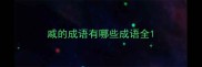 戚的成语有哪些成语全