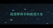 成语带有字的成语大全