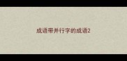 成语带并行字的成语