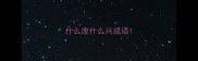 什么废什么兴成语