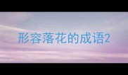 形容落花的成语