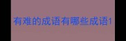 有难的成语有哪些成语