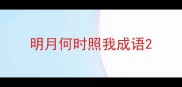 明月何时照我成语