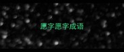 愿字愿字成语