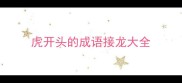 虎开头的成语接龙大全