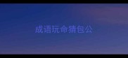 成语玩命猜包公