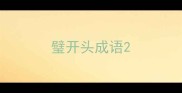 璧开头成语