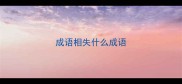 成语相失什么成语