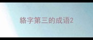 貉字第三的成语
