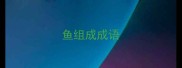 鱼组成成语