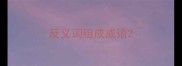反义词组成成语