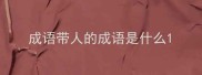 成语带人的成语是什么