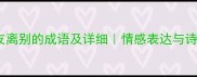 10个形容朋友离别的成语及详细情感表达与诗词应用指南