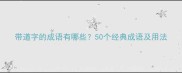 带道字的成语有哪些50个经典成语及用法