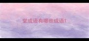 堂成语有哪些成语