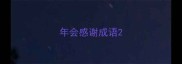 年会感谢成语