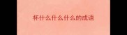 杯什么什么什么的成语