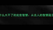 20个成语教你领悟没什么大不了的处世智慧从古人的智慧箴言看现代生活应对法则