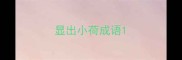 显出小荷成语