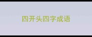 四开头四字成语
