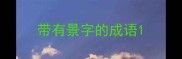 带有景字的成语
