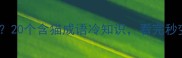 带猫的成语有哪些20个含猫成语冷知识看完秒变语文课代表