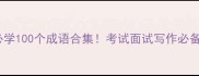 必学100个成语合集考试面试写作必备