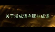 关于活成语有哪些成语