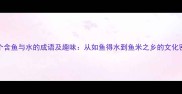 12个含鱼与水的成语及趣味从如鱼得水到鱼米之乡的文化密码