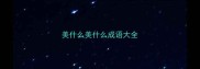 美什么美什么成语大全