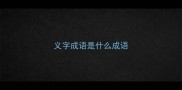 义字成语是什么成语