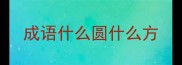成语什么圆什么方