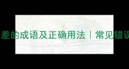 20个表示很差的成语及正确用法常见错误避坑指南