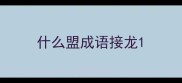 什么盟成语接龙
