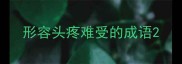 形容头疼难受的成语