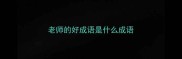 老师的好成语是什么成语