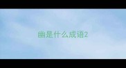 幽是什么成语