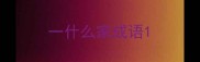 一什么家成语