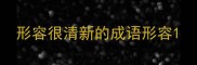 形容很清新的成语形容