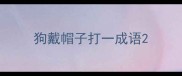 狗戴帽子打一成语