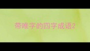 带唯字的四字成语