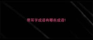 带耳字成语有哪些成语