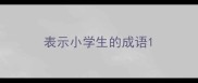 表示小学生的成语